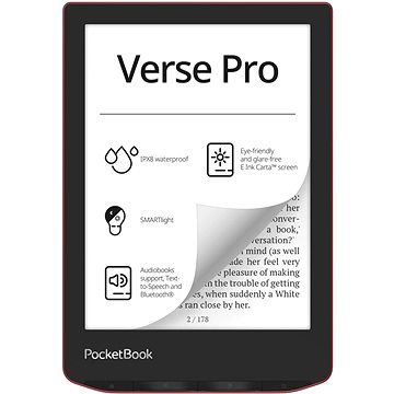 E-shop PocketBook 634 Verse Pro Passion Red, rot