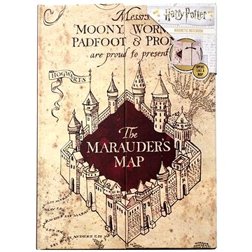 Harry Potter: Marauders Map - zápisník A5