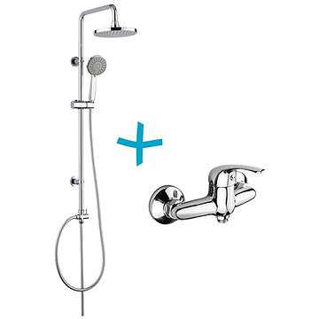 MEREO Sprchová souprava Lila-plastová hlavová sprcha a třípolohová ruční sprcha vč. sprch. baterie 1