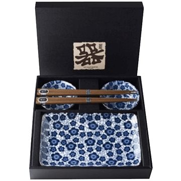 Made In Japan Sushi set Blue Plum Design 6 ks