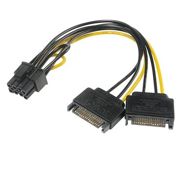 E-shop AKASA Netzteiladapter 2 x SATA auf 8-Pin PCIe 2.0