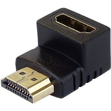 PremiumCord HDMI M --> HDMI F, podpora 1080p HDTV - zahnutá