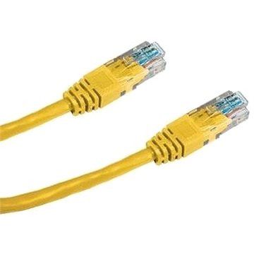 Datacom CAT5E UTP žlutý 0.5m