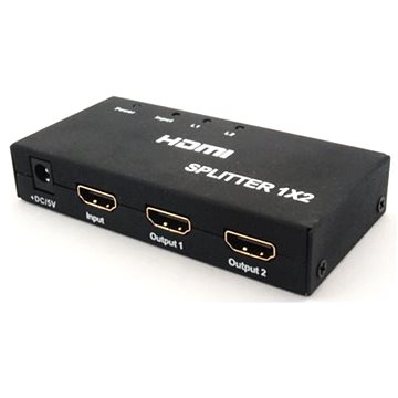 E-shop PremiumCord Externer HDMI Splitter, 2x HDMI 1.4 Port schwarz