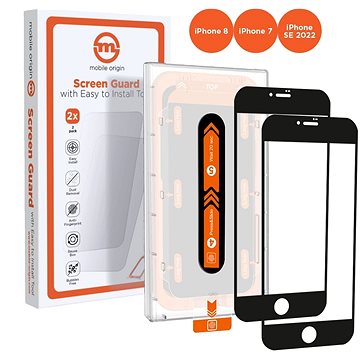 E-shop Mobile Origin Screen Guard iPhone 8 / 7 / SE 2020/2022 2 Stück mit Applikator