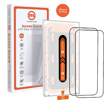 E-shop Mobile Origin Orange Screen Guard iPhone 15 Plus 2St mit Applikator