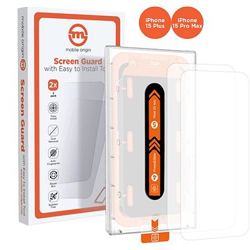 E-shop Mobile Origin Orange Screen Guard iPhone 15 Pro Max/15 Plus 2pcs mit Applikator