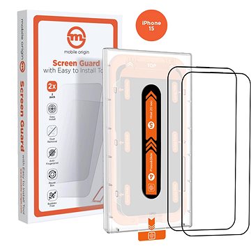 E-shop Mobile Origin Orange Screen Guard iPhone 15 2pcs mit Applikator