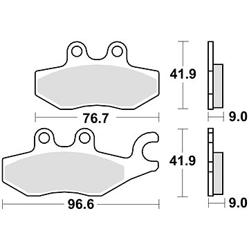 Braking brzdové destičky (semi-metalická směs SM1) (2ks) M501-198