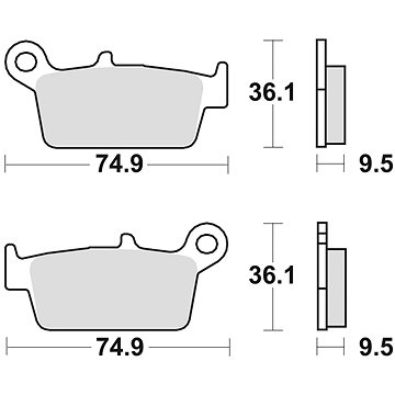 Braking brzdové destičky (semi-metalická směs SM1) (2ks) M501-118
