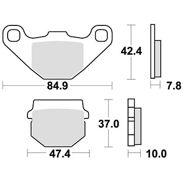 Braking brzdové destičky (semi-metalická směs SM1) (2ks) M501-119