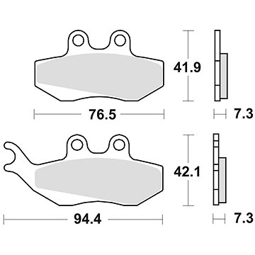 Braking brzdové destičky (semi-metalická směs SM1) (2ks) M501-142