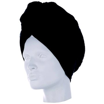 Möve Domácí froté turban na sušení vlasů, černý