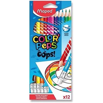 MAPED Color´Peps Oops bezdřevé s pryží 12 barev