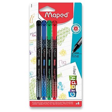 MAPED Graph Peps Deco v základních barvách, 4 barvy