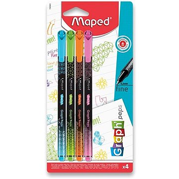MAPED Graph Peps Deco v pastelových barvách, 4 barvy