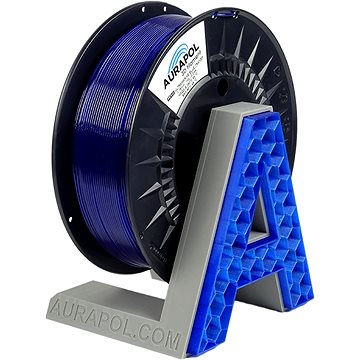 AURAPOL PET-G Filament Ultramarine Modrá transparentní 1 kg 1,75 mm AURAPOL