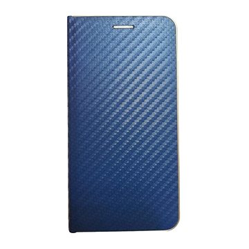 R2Invest Kožené pouzdro CARBON pro Samsung Galaxy J6+ J610 - modré