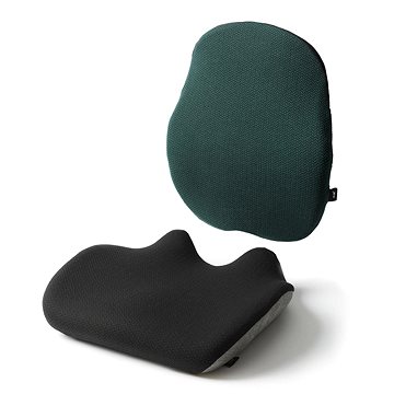 E-shop MOSH ERGO2 Sitzkissen B2C grau/schwarz + Rückenlehne H1C schwarz/dunkelgrün