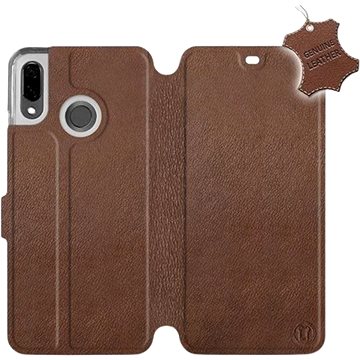 Flip pouzdro na mobil Huawei Nova 3 - Hnědé - kožené - Brown Leather