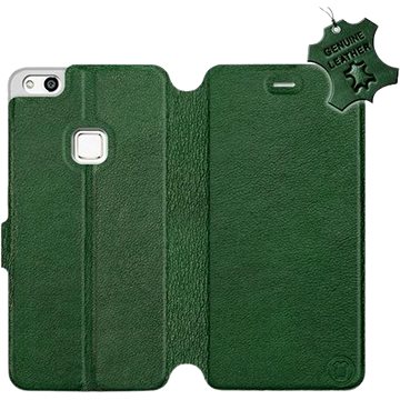 Flip pouzdro na mobil Huawei P10 Lite - Zelené - kožené - Green Leather