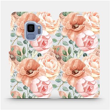 Flip pouzdro na mobil Samsung Galaxy S9 - MP02S Pastelové květy