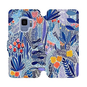 Flip pouzdro na mobil Samsung Galaxy S9 - MP03P Modrá květena