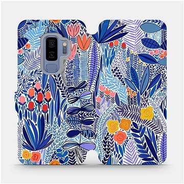 Flip pouzdro na mobil Samsung Galaxy S9 Plus - MP03P Modrá květena