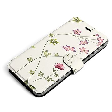 Mobiwear Flip pouzdro pro Huawei Nova 8i - MD03S Tenké rostlinky s květy