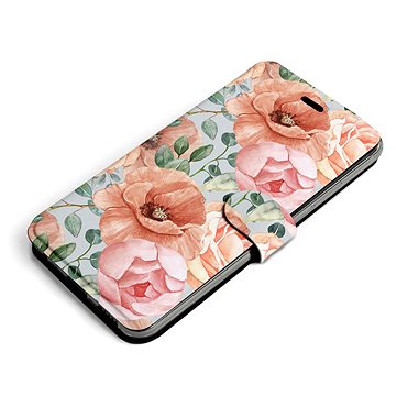 Mobiwear Flip pouzdro pro Huawei Nova 8i - MP02S Pastelové květy