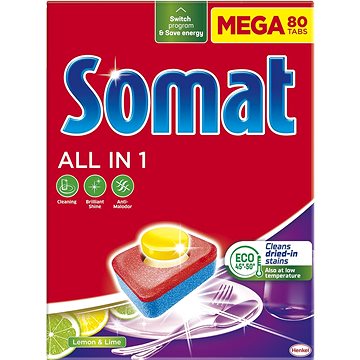 SOMAT All-in-1 Lemon & Lime 80 ks