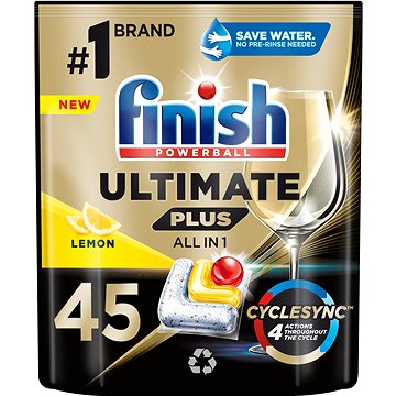 FINISH Ultimate Plus All in 1 Lemon, 45 ks