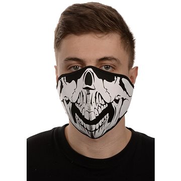EMERZE maska neoprenová Skull, černá/bílá