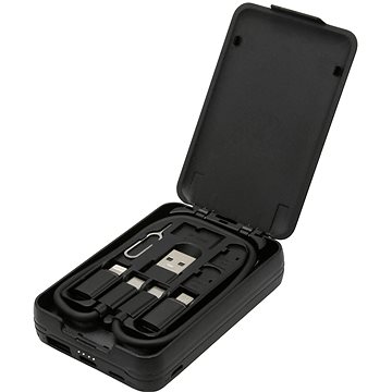 M-Style mini cestovní set 9v1 pro mobilní zařízení s powerbankou 5000mAh