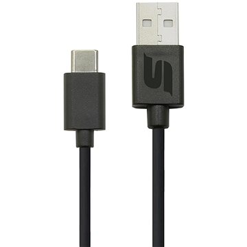 M-Style nabíjecí datový kabel s konektory USB-A a USB-C 29cm černý