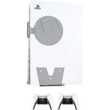 E-shop 4mount - Wall Mount for PlayStation 5 Black + 2x Controller Mount