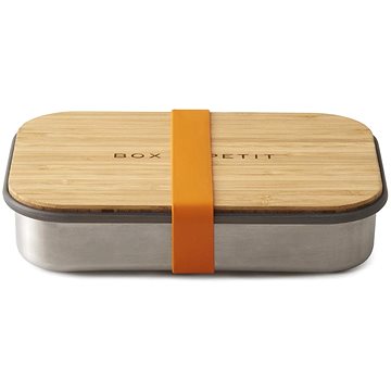 BLACK+BLUM Svačinový box SandwichBox Appetit 900ml, nerez/bambus, oranžový