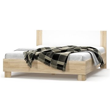 Nejlevnější nábytek Kabir s roštem 160 × 200 cm, dub sonoma/bílá
