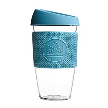 E-shop Neon Kactus Skleněný hrnek na kávu 450 ml modrý