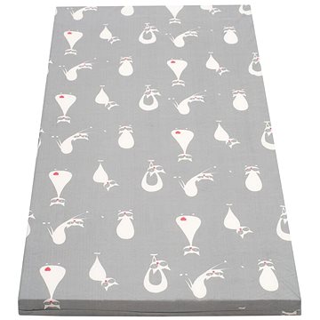 Dětská pěnová matrace, 120 × 60 × 5 cm, šedá - různé obrázky