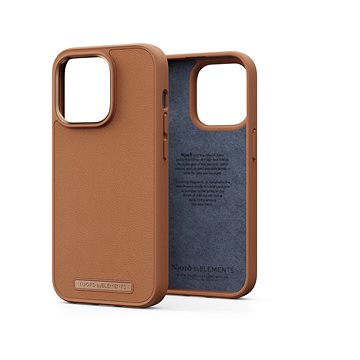 Njord iPhone 14 Pro Genuine Leather Case Dark Brown