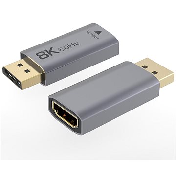 E-shop PremiumCord DisplayPort auf HDMI Adapter, 8K/60Hz, 4K/144Hz Stecker/Buchse, vergoldete Anschlüsse