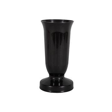 Váza hřbitovní KALICH těžká plastová d12x24cm černá