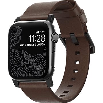 Nomad Horween Leather Strap Modern Brown Apple Watch 42/44/45/Ultra 49mm