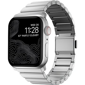 E-shop Nomad Aluminiumband Silber Apple Watch 42/44/45/Ultra 49mm