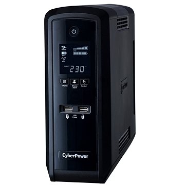 CyberPower GreenPower PFC Sinewave UPS 1300VA/780W - SCHUKO, USB, RS-232, LCD displej, lineinteracti