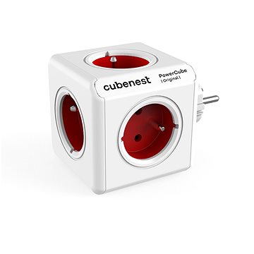 E-shop Cubenest Powercube Original, 5x Steckdosen, weiß/rot