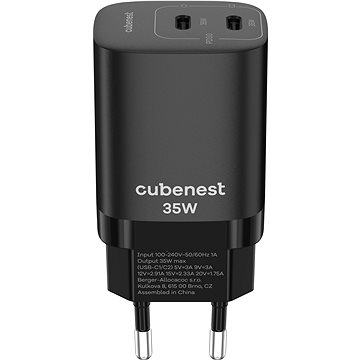 E-shop CubeNest S2D1 GaN Adapter 35W schwarz
