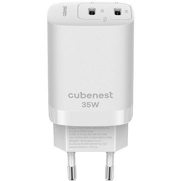 E-shop CubeNest S2D1 GaN Adapter 35W weiß