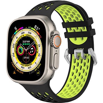E-shop Cubenest Silicone Sport Band BLACK with Yellow (42-49mm)